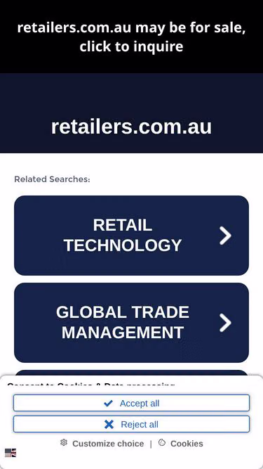 Screenshot of retailers.com.au