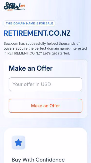 Screenshot of retirement.co.nz