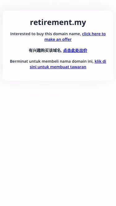 Screenshot of retirement.my