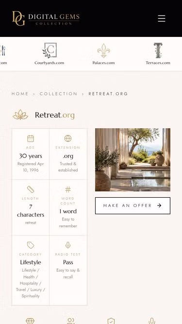 Screenshot of retreat.org