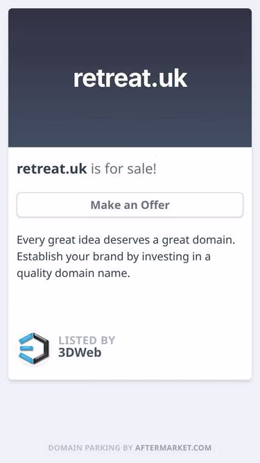 Screenshot of retreat.uk