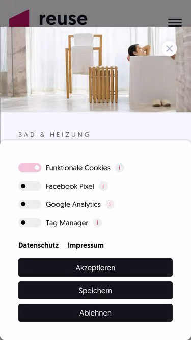 Screenshot of reuse.de