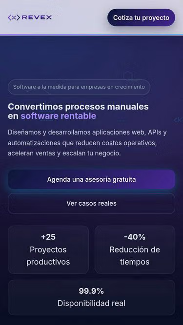 Screenshot of revex.com.co
