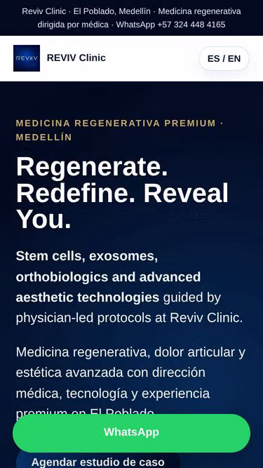 Screenshot of reviv.com.co
