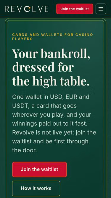 Screenshot of revolve.cards