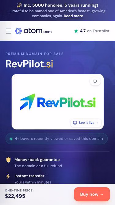 Screenshot of revpilot.si
