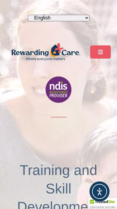 Screenshot of rewardingcare.org