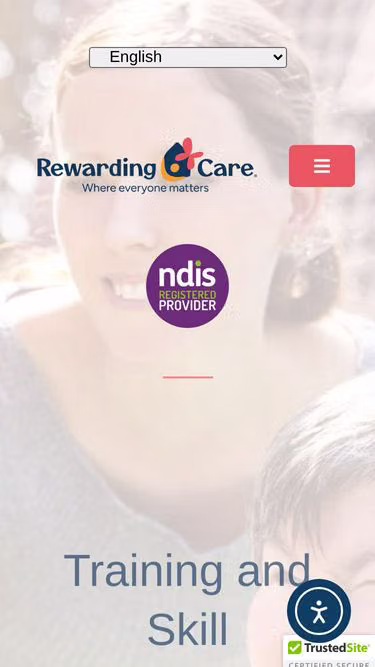 Screenshot of rewardingcare.support