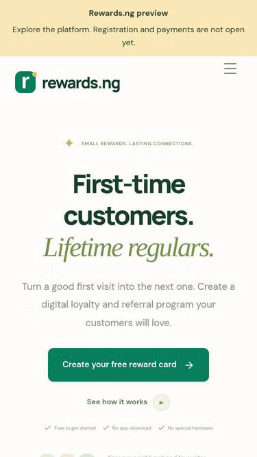 Screenshot of rewards.ng