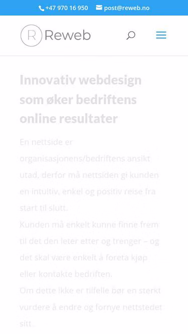 Screenshot of reweb.no