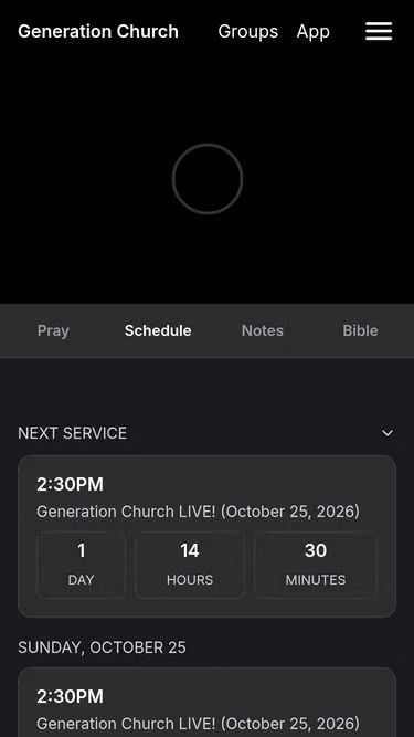 Screenshot of rex.church