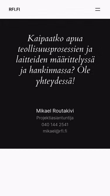 Screenshot of rfi.fi