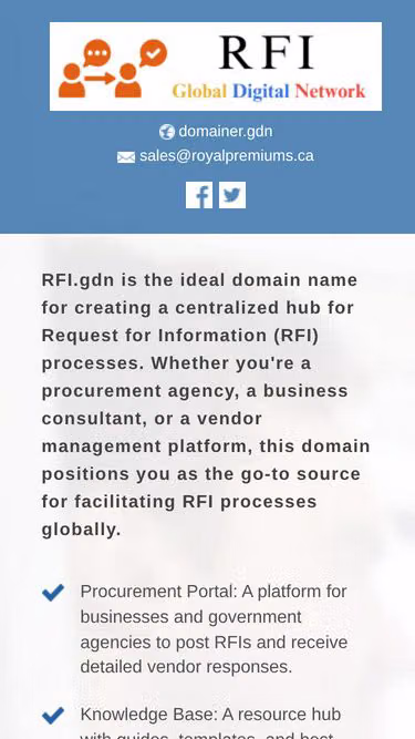 Screenshot of rfi.gdn