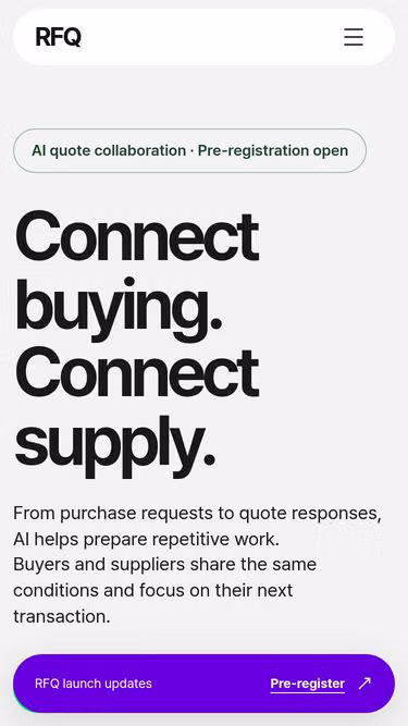 Screenshot of rfq.co.kr