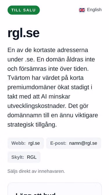 Screenshot of rgl.se