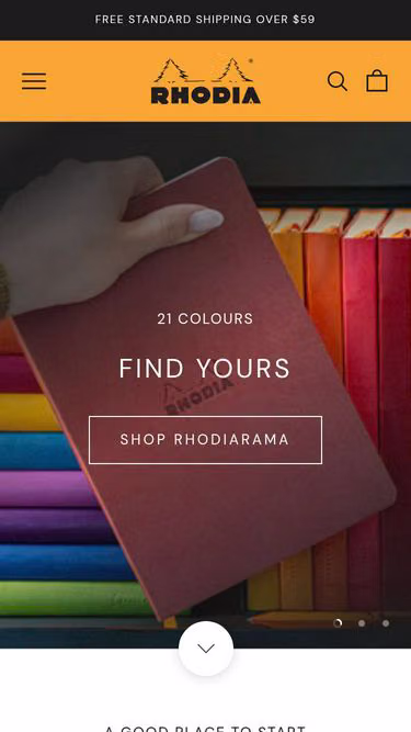 Screenshot of rhodia.nz