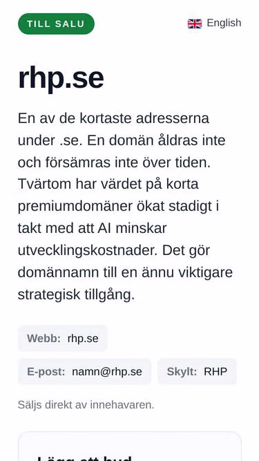 Screenshot of rhp.se