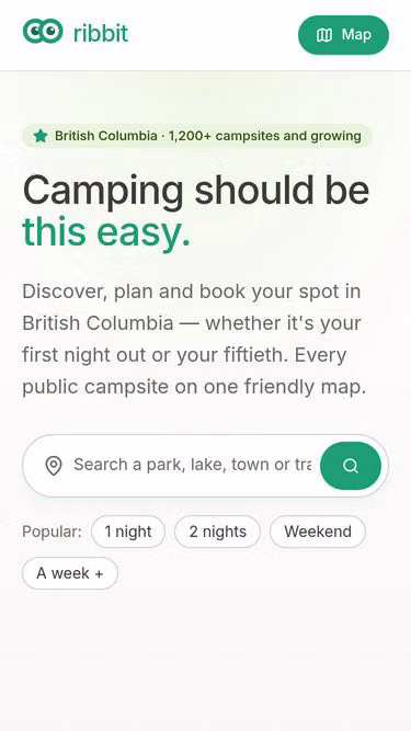 Screenshot of ribbit.camp