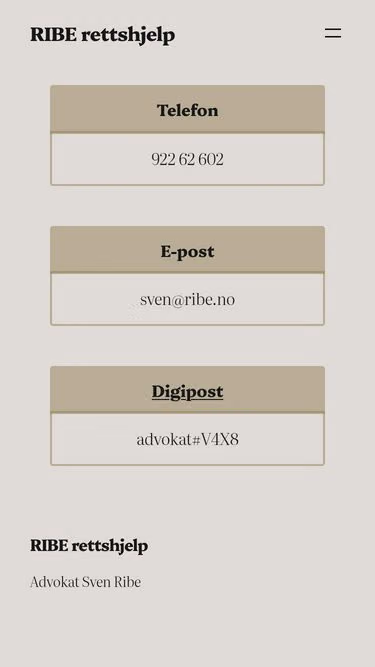 Screenshot of ribe.no