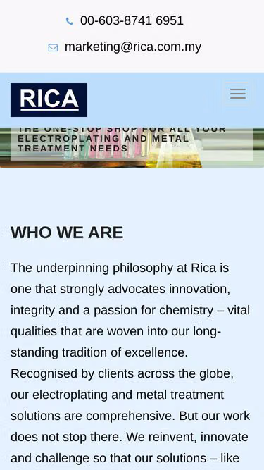 Screenshot of rica.com.my