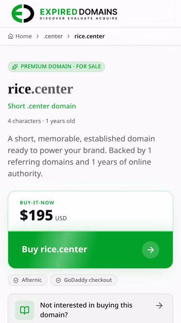 Screenshot of rice.center
