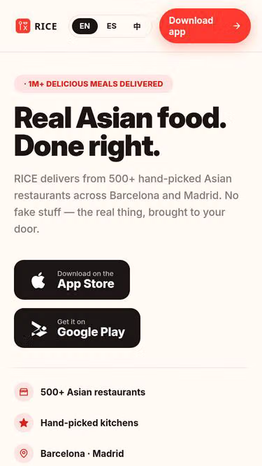 Screenshot of rice.rocks