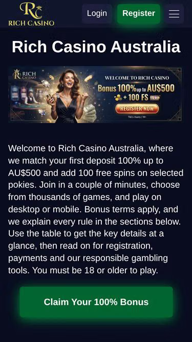 Screenshot of richcasino.cc