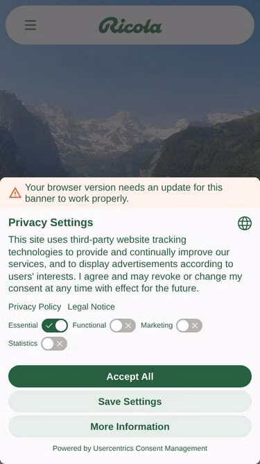 Screenshot of ricola.ca