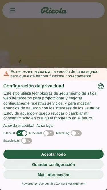Screenshot of ricola.es