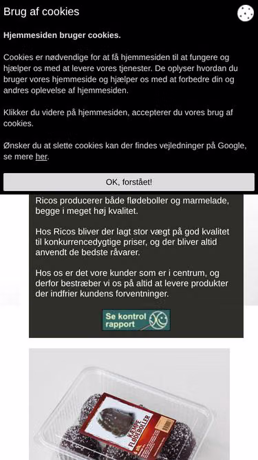Screenshot of ricos.dk