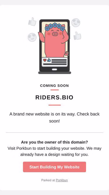 Screenshot of riders.bio