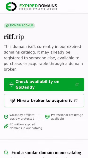 Screenshot of riff.rip