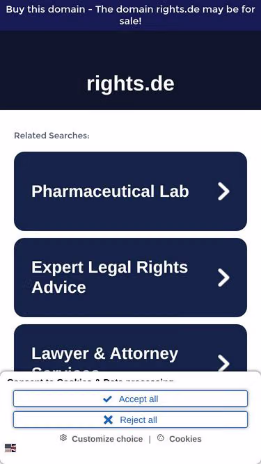 Screenshot of rights.de