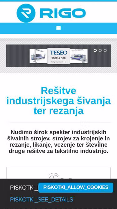 Screenshot of rigo.si