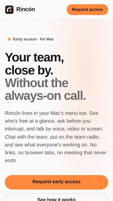 Screenshot of rincon.team