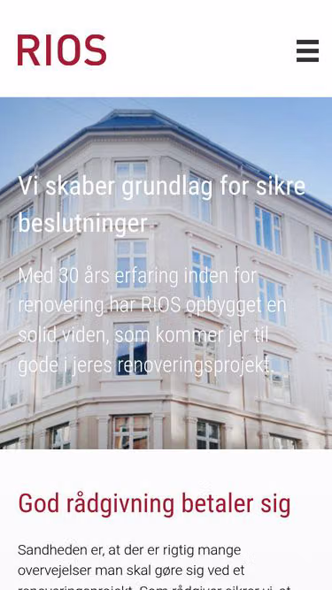 Screenshot of rios.dk