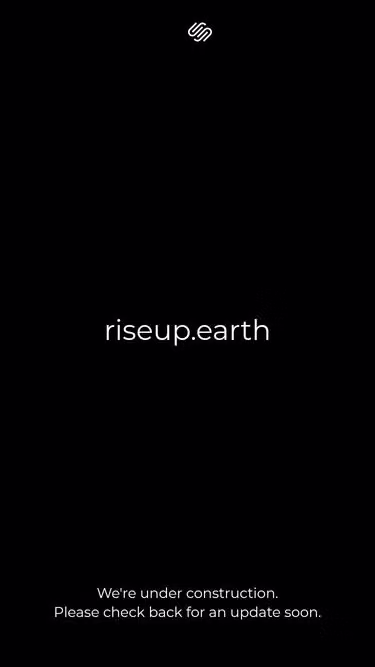 Screenshot of riseup.earth