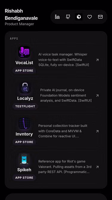 Screenshot of rishabh.app