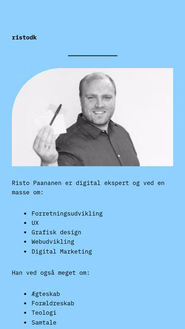 Screenshot of risto.dk