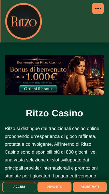 Screenshot of ritzocasino.io