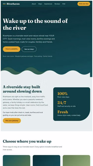Screenshot of riverhaven.site