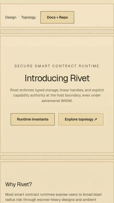 Screenshot of rivet.rs