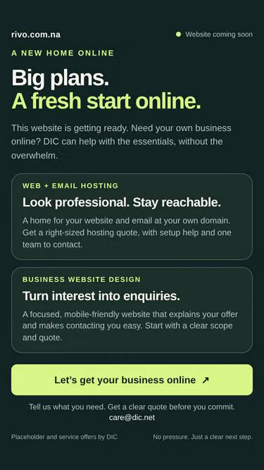 Screenshot of rivo.com.na