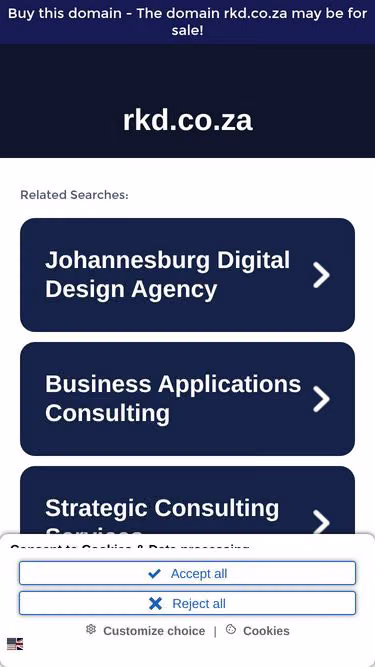 Screenshot of rkd.co.za