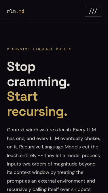 Screenshot of rlm.md