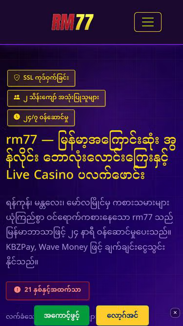 Screenshot of rm77.buzz