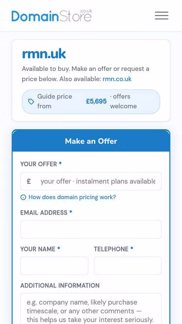 Screenshot of rmn.uk
