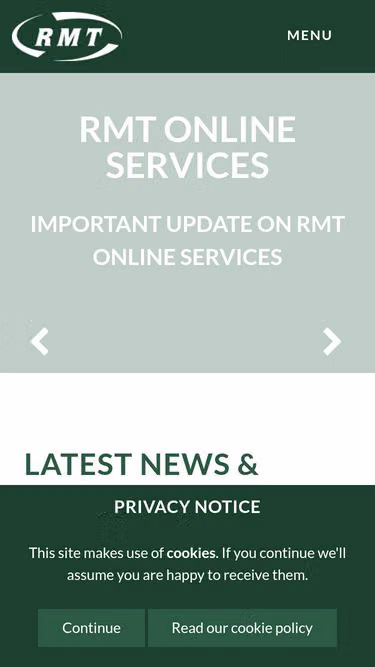 Screenshot of rmt.org.uk