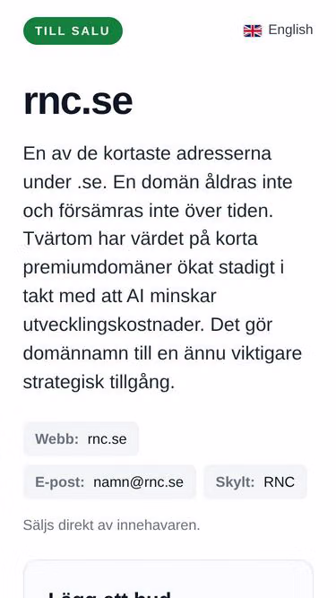 Screenshot of rnc.se