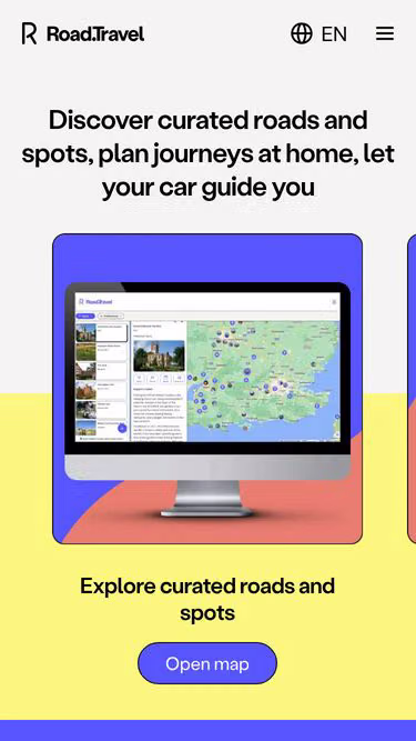 Screenshot of road.travel